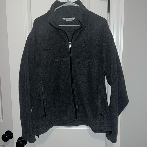Men's Steens Mountain Gray Mock Neck Zip Fleece Columbia Jacket L XL Vintage - Picture 1 of 8